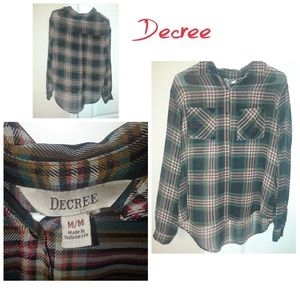 Long sleeve plaid blouse